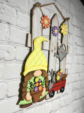 Load image into Gallery viewer, Spring Gnome Interchangeable Fence File SVG, Glowforge, LuckyHeartDesignsCo