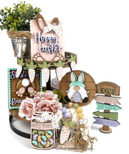 Load image into Gallery viewer, Cottontail Bunny Easter Tiered Tray File SVG, Glowforge, LuckyHeartDesignsCo