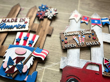 Load image into Gallery viewer, Fourth Of July Interchangeable Fence File SVG, Glowforge, LuckyHeartDesignsCo