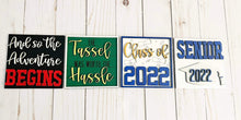 Load image into Gallery viewer, Graduation Interchangeable Leaning Sign File SVG, Glowforge, LuckyHeartDesignsCo