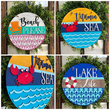 Load image into Gallery viewer, Summer Beach Door Hanger Complete DIY Kit File SVG, Glowforge, LuckyHeartDesignsCo