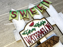 Load image into Gallery viewer, Watermelon Interchangeable Fence File SVG, Fruit Summer Glowforge, LuckyHeartDesignsCo