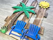 Load image into Gallery viewer, Summer Palm Interchangeable Fence DIY KIT File SVG, Glowforge, LuckyHeartDesignsCo