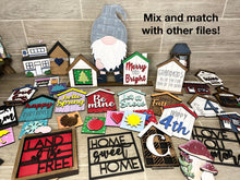 Load image into Gallery viewer, Mini Interchangeable Standing House File SVG, Glowforge Home, LuckyHeartDesignsCo