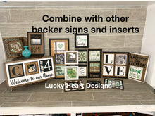 Load image into Gallery viewer, Succulent Garden Interchangeable Leaning Sign File SVG, Tiered Tray Glowforge, LuckyHeartDesignsCo