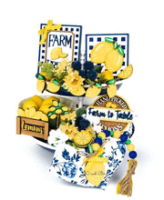 Load image into Gallery viewer, Lemon Summer Tiered Tray File SVG, Glowforge, Tier Tray Fruit, LuckyHeartDesignsCo