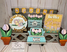 Load image into Gallery viewer, Flower Market Spring Tiered Tray File SVG, Tier Tray, LuckyHeartDesignsCo