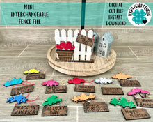 Load image into Gallery viewer, Mini Interchangeable Fence SVG File, Tiered Tray, Glowforge, LuckyHeartDesignsCo