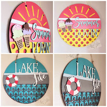 Load image into Gallery viewer, Summer Beach Door Hanger Complete DIY Kit File SVG, Glowforge, LuckyHeartDesignsCo