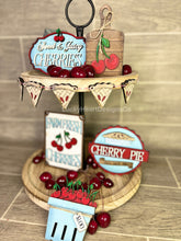 Load image into Gallery viewer, Cherry Pie Summer Tiered Tray File SVG, Fruit Tier Tray, Glowforge, LuckyHeartDesignsCo