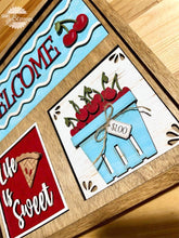 Load image into Gallery viewer, Cherry Pie Interchangeable Leaning Sign File SVG, Tiered Tray Glowforge, LuckyHeartDesignsCo