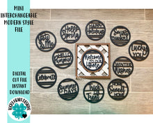 Load image into Gallery viewer, Interchangeable Modern Style File SVG, Glowforge Laser, Lattice Sign, LuckyHeartDesignsCo