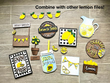 Load image into Gallery viewer, Lemon Summer Tiered Tray File SVG, Glowforge, Tier Tray Fruit, LuckyHeartDesignsCo