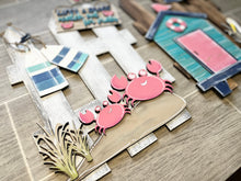 Load image into Gallery viewer, Summer Beach Crab Interchangeable Fence File SVG, LuckyHeartDesignsCo