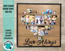 Load image into Gallery viewer, Heart Collage Shiplap Frame File SVG, Glowforge Picture Frame
