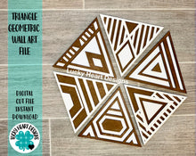 Load image into Gallery viewer, Triangle Geometric Wall Art File SVG, Glowforge Laser, LuckyHeartDesignsCo