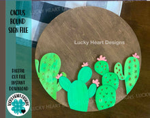 Load image into Gallery viewer, Cactus Door Hanger File SVG, Glowforge File SVG, Cacti Sign, LuckyHeartDesignsCo