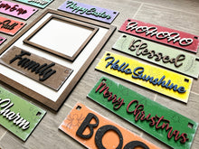 Load image into Gallery viewer, Interchangeable Picture Frame File SVG, Glowforge, Seasonal Photo