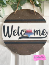 Load image into Gallery viewer, Welcome Interchangeable Door Hanger File SVG, Glowforge, LuckyHeartDesignsCo