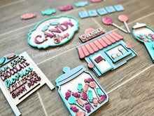 Load image into Gallery viewer, Candy Shop Tiered Tray File SVG, Glowforge tier tray, LuckyHeartDesignsCo
