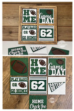 Load image into Gallery viewer, Sports Interchangeable Leaning Sign File SVG, Tiered Tray Glowforge, LuckyHeartDesignsCo