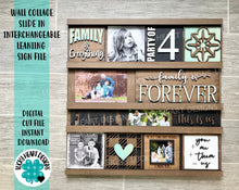 Load image into Gallery viewer, Wall Collage Slide In Interchangeable Sign File SVG, Leaning Sign Glowforge, LuckyHeartDesignsCo
