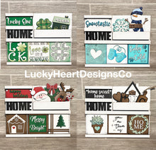 Load image into Gallery viewer, Wall Collage Small Slide In Interchangeable Leaning Sign File, Glowforge, LuckyHeartDesignsCo