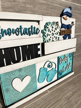 Load image into Gallery viewer, Wall Collage Small Slide In Interchangeable Leaning Sign File, Glowforge, LuckyHeartDesignsCo