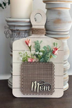 Load image into Gallery viewer, Cutting Board Mom Flower Holder File SVG, Glowforge Mothers Day, LuckyHeartDesignsCo