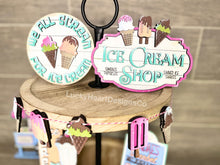 Load image into Gallery viewer, Vintage Ice Cream Summer Tiered Tray File SVG, Tier Tray Glowforge, LuckyHeartDesignsCo