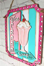 Load image into Gallery viewer, Ice Cream Door Hanger Bundle File SVG, Icecream Summer Glowforge, LuckyHeartDesignsCo