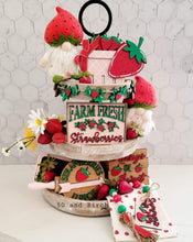 Load image into Gallery viewer, Strawberry Tiered Tray File SVG, Glowforge Tier tray