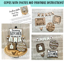 Load image into Gallery viewer, Farmhouse Kitchen Quick And Easy Tiered Tray File SVG, Glowforge Tier Tray, LuckyHeartDesignsCo