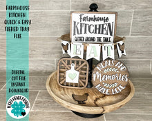 Load image into Gallery viewer, Farmhouse Kitchen Quick And Easy Tiered Tray File SVG, Glowforge Tier Tray, LuckyHeartDesignsCo