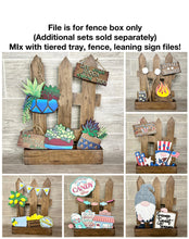 Load image into Gallery viewer, Interchangeable Fence Box File SVG, Glowforge, LuckyHeartDesignsCo