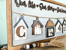 Load image into Gallery viewer, House Ornament Display Sign File SVG, Family Personalized Glowforge, LuckyHeartDesignsCo