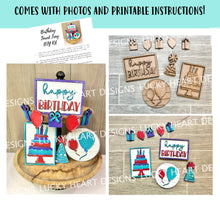 Load image into Gallery viewer, Birthday Quick and Easy Tiered Tray File SVG, Glowforge Tier Tray, LuckyHeartDesignsCo