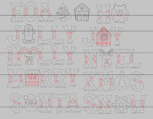 Load image into Gallery viewer, Standing Christmas Word File SVG, Glowforge, Holiday, LuckyHeartDesignsCo