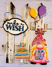 Load image into Gallery viewer, Gnome Birthday Interchangeable Fence File SVG, Glowforge, LuckyHeartDesignsCo