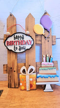 Load image into Gallery viewer, Gnome Birthday Interchangeable Fence File SVG, Glowforge, LuckyHeartDesignsCo