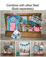 Load image into Gallery viewer, Summer Beach Crab Interchangeable Fence File SVG, LuckyHeartDesignsCo