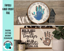 Load image into Gallery viewer, Family Handprint Sign File SVG, Glowforge