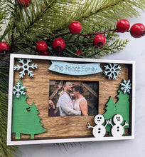 Load image into Gallery viewer, Snowman Family Frame File SVG, Glowforge, LuckyHeartDesignsCo