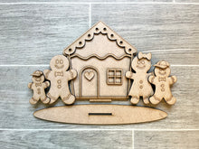 Load image into Gallery viewer, Standing Gingerbread Family File SVG File, Glowforge, LuckyHeartDesignsCo