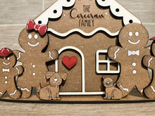 Load image into Gallery viewer, Standing Gingerbread Family File SVG File, Glowforge, LuckyHeartDesignsCo