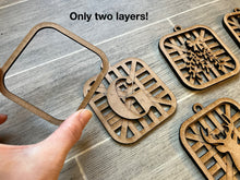 Load image into Gallery viewer, Tobacco Basket Christmas Ornament File SVG, Glowforge, LuckyHeartDesignsCo