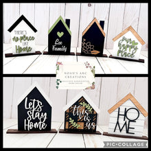 Load image into Gallery viewer, Standing Houses File SVG, Tiered Tray Houses, Glowforge Laser, LuckyHeartDesignsCo