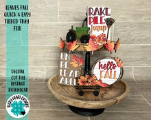 Load image into Gallery viewer, Fall Leaves Quick and Easy Tiered Tray File SVG, Glowforge Tier Tray, LuckyHeartDesignsCo
