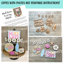 Load image into Gallery viewer, Beach Summer Quick and Easy Tiered Tray File SVG, Glowforge Tier Tray, LuckyHeartDesignsCo