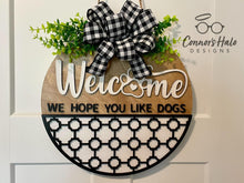 Load image into Gallery viewer, Patterned Door Hanger Bundle File SVG, Glowforge Sign, LuckyHeartDesignsCo